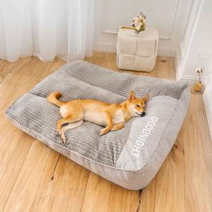 Cama ortopédica para perros XXL de lujo personalizada al por mayor, cama de cueva rectangular lavable y de felpa para perros grandes y gatos, estilo moderno - Product Image 2