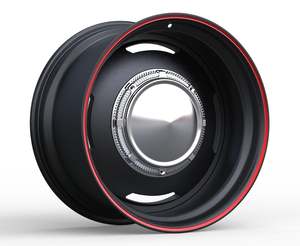 Roue de voiture avec finition noir mat + enjoliveur central personnalisable, en alliage d'aluminium forgé en deux parties, pour voitures de luxe et vintage - Product Image 5