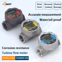 Débitmètre à turbine 3/4 pouce, étanche IP66, résistant à la corrosion, en téflon, précision 1%, 9-120 L/min, pompe à liquide industrielle filetée