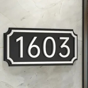 Акриловая табличка с номером для дома, гостиницы, коробки, наклейки с номером комнаты, логотип сообщества, дверные наклейки, акриловый дверной знак