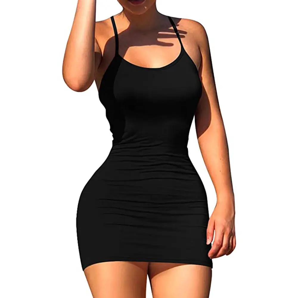 Slim Suspender Dress Sexy Hot Girl Skirt Hip Wrap Skirt Women Dresses Spaghetti Strap Tank Bodycon Club Party Mini Dress