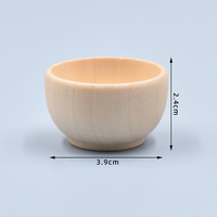 Artisanat en bois DIY, petit bol en bois de 40*24MM, décoration, bol en bois à peindre pour enfants