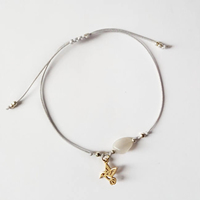 Bracelets de corde de cristal de pierres précieuses naturelles réglables faites à la main de Bohême bijoux de perles de pierre naturelle pour les femmes