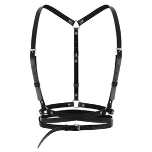 Ceinture Punk en Cuir PU Noir <span class=keywords><strong>pour</strong></span> Femme, Harnais Gothique Ajustable, Ceintures de <span class=keywords><strong>Taille</strong></span> <span class=keywords><strong>pour</strong></span> Tenues de Rave, Robes d'Halloween, Accessoires de Fête - Product Image 4