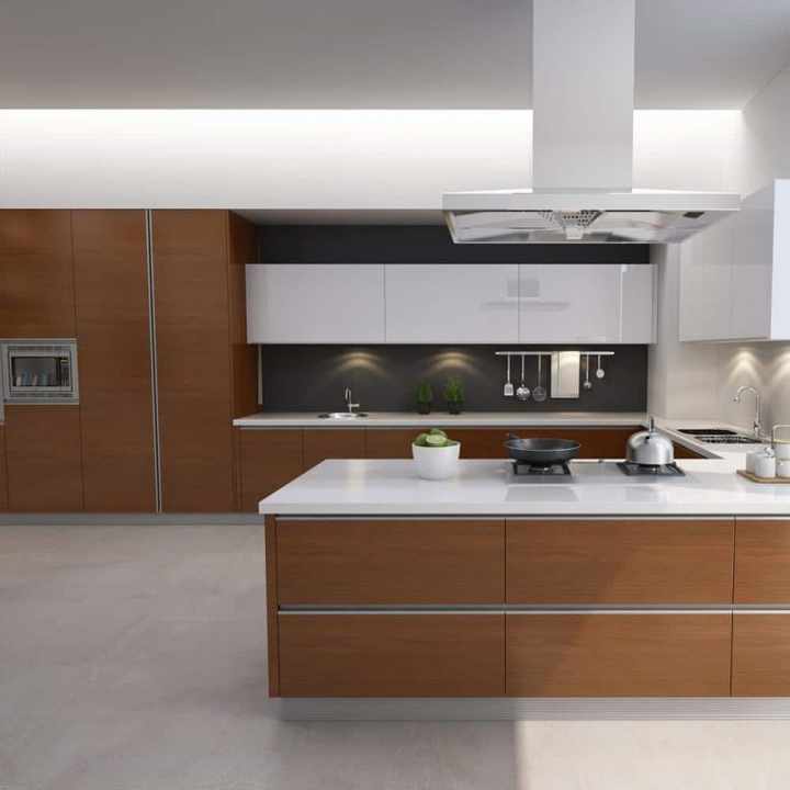 Customized kitchen high end melamine kitchen wooden