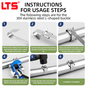 Bridas de Acero Inoxidable Autoblocantes y Tiras Metálicas de 21/23 mm de Ancho y 30 m de <span class=keywords><strong>Largo</strong></span> - Product Image 5
