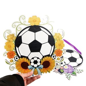 Letrero Decorativo de Madera con Diseño de Balón de Fútbol de la Copa Mundial, Corte Láser, para Colgar en la Pared, Regalo para Aficionados al Fútbol A B - Product Image 5