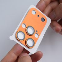 Film de protection d'objectif en métal, haute définition et résistant aux rayures, pour iPhone 16 Pro Max
