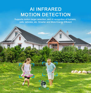 Système de caméra de surveillance sans fil à détection de mouvement AI avec cartes SIM 4G - Product Image 2