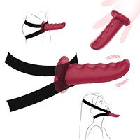 Nouveau 5 en 1 Manchon de doigt flexible, Vibromasseur Strap-on G-spot, Stimulation anale et des mamelons, Jouets sexuels pour adultes pour couple