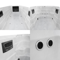 Spa de nage moderne Balboa Control, piscine acrylique de 7 mètres, bain à remous, caractéristiques écologiques, SPA sans fin pour 5 adultes, idéal pour villa et hôtel