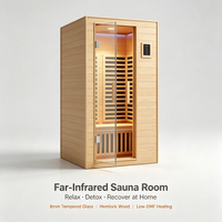 Salle de sauna haut de gamme avec design en bois, aménagement de bancs personnalisés, contrôle intelligent de la température pour résidences et espaces commerciaux de luxe