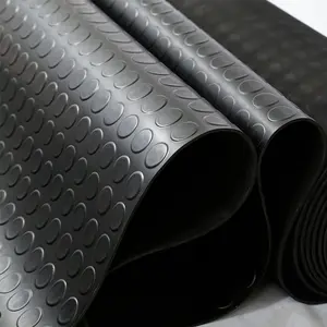 Button Coin Round Industrial Outdoor Gym Anti Slip Dot Rubber Garage Flooring Matting Rolls sbr rubber mat