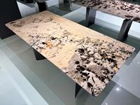 Nouvelles pieds de table de luxe en acier inoxydable poli sur mesure pour comptoirs en granit et marbre