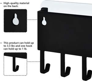 LG8194 Étagère d'entrée moderne personnalisée 5-en-1 murale multifonction pour salon, organiseur de courrier carré, porte-clés en <span class=keywords><strong>cuir</strong></span> - Product Image 6