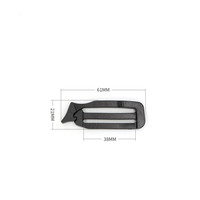 SASWholesale Clip de connexion en plastique noir 27mm 38mm avec boucles à trois glissières pour sacs à dos et ceintures