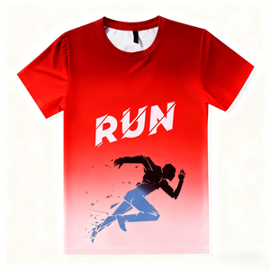 Factory Direct Quick Dry Crew Neck Running T Shirt Sublimation Transfer Print <b>Sports</b> <b>Short</b> Sleeve Bulk Customization - Product Image 3