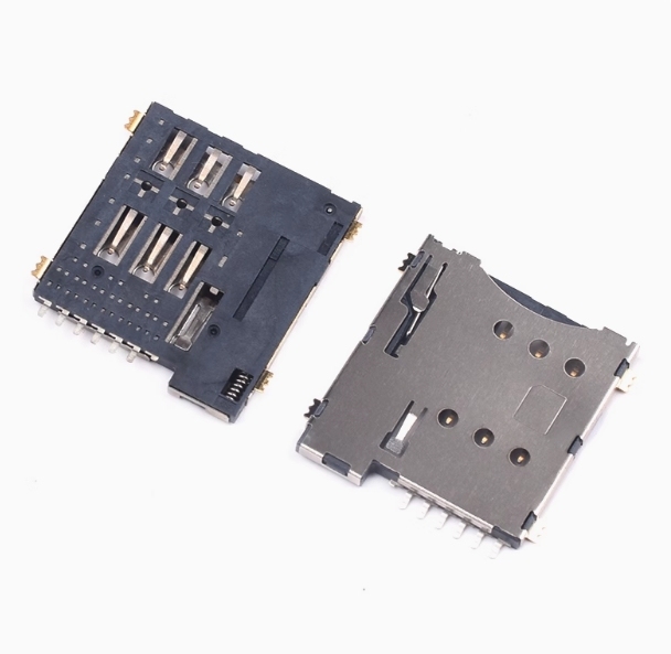 MICRO 6P SIM phone card holder, self elastic micro card holder, micro card slot, braided tape, packaging tape, switch