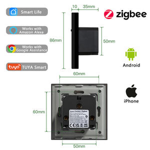 MVAVA-enchufe con marco de vidrio para el hogar, toma de corriente con control de aplicación tuya, zigbee, 86mm, compatible con la UE - Product Image 5