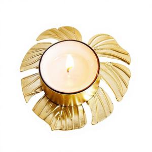 ที่วางเทียนโลหะลายใบไม้คุณภาพสูงสำหรับเทศกาลอีสเตอร์ ทนความร้อน สร้างบรรยากาศอบอุ่น สร้างความสบายใจ - Product Image 1