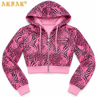 Ensemble de survêtement en velours imprimé animal Y2K pour femme avec logo personnalisé, fabricant OEM, haut court à capuche zippé et pantalon évasé, ensemble 2 pièces pour la détente