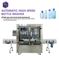 Système de lavage et de nettoyage de bouteilles en verre à convoyeur linéaire haute vitesse, avec moteur servo, châssis en acier inoxydable SS304, pour usine d'embouteillage d'eau, d'huile et de jus