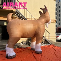 Modèle gonflable de chèvre de décoration de la publicité, ballon géant gonflable de chèvre de logo d'impression