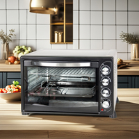 Four électrique de comptoir de 45l, fonction rôtissoire avec grille et plateau de cuisson inclus