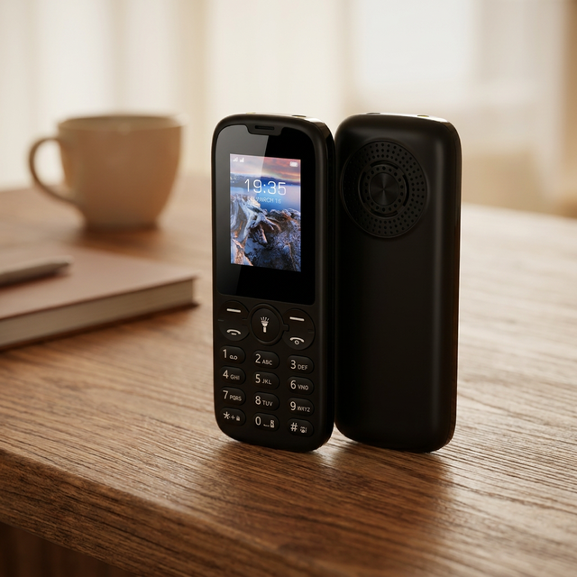 3D Box Speaker 2G GSM Dual SIM 800mAh Simple Button Mobile Phone for Elderly Unlocked Version One Year Warranty