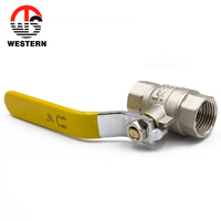 Vanne à bille de gaz d'eau plaqué Nickel, Port Standard en laiton forgé, 2 pouces, 400WOG
