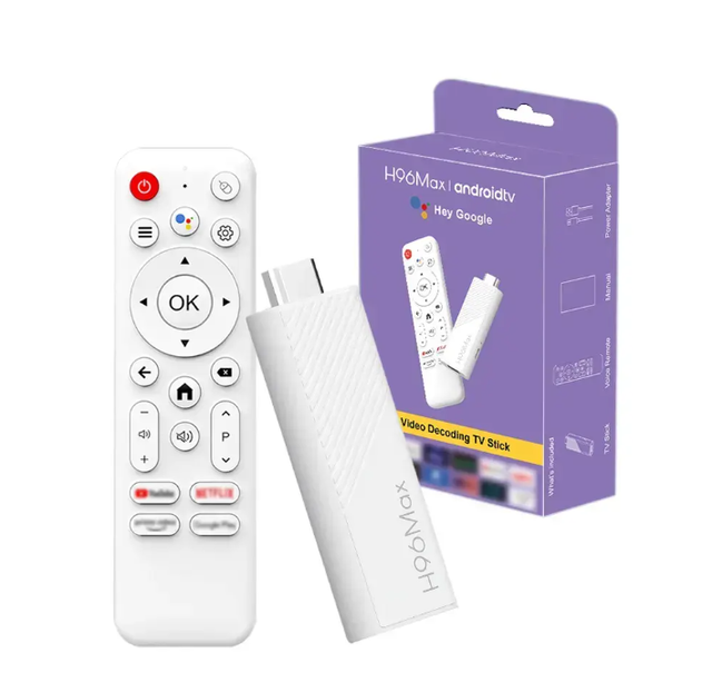 H96 MAX 4K Smart Fire TV Stick Set-Top Box Android 14 H313 Quad Core Processor 2GB/8GB RAM 16GB Storage Dual Band WiFi