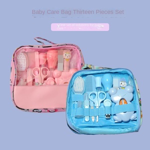Baby <strong>Care</strong> Cloth Bag Set Baby Nasal Suction Nail Cutters 13 Pieces Cartoon Daily Cleaning Supplies <strong>Care</strong> <strong>Package</strong> - Product Image 2