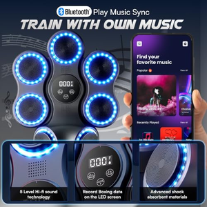 Music Boxing Wall Mount <b>Machine</b> Smart Boxing Traineing <b>Machine</b> Boxing <b>Workout</b> Equipment Target for Home Office Gym - Product Image 5