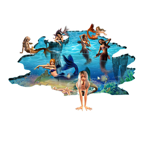 Autocollants muraux 3D Monde sous-marin coloré <span class=keywords><strong>Poissons</strong></span> Tortues 60 x 90 cm Autocollants muraux <span class=keywords><strong>pour</strong></span> chambre Autocollants muraux <span class=keywords><strong>pour</strong></span> sol Autocollants muraux en PVC Art mural - Product Image 4