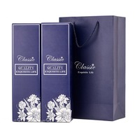 Boîte cadeau rigide de qualité supérieure avec insert en mousse personnalisé, étui de transport en tissu noir avec poignée pour coffret cadeau de boissons, logo personnalisé