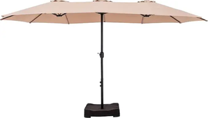 ร่มลานสี่เหลี่ยมขนาดใหญ่ทันสมัยฐานกันน้ำสองด้านร่มชายหาดตลาดกลางแจ้งจัดส่งทางไปรษณีย์ - Product Image 2