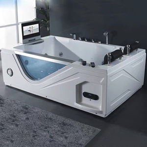 Bañera de masaje de hidromasaje acrílica de baño de vidrio de alta calidad con TV - Product Image 5