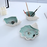 Boîte à bijoux vintage en céramique, petite boîte de rangement en porcelaine de style simple, support pour perles, boîte de rangement pour la Saint-Valentin