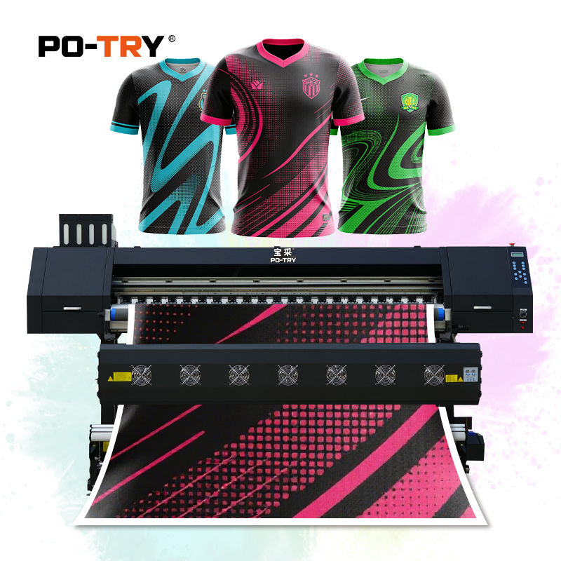 PO-TRY Factory Direct Sales New 1900mm Sublimation Printer with 2/4 Printheads Heat Transfer Printing Machine 1 Year Warranty