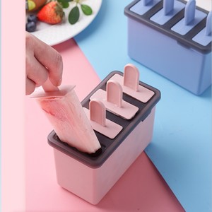 Stampo per ghiaccioli in plastica stampo per gelato Lolly Pop Maker fatto in casa <span class=keywords><strong>4</strong></span> ghiaccioli per bambini PP coperchio vassoio per cubetti di ghiaccio usa e getta in plastica - Product Image 6