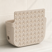 Organisateur de jouets de bain en silicone personnalisé pour baignoire avec ventouse, support de rangement pour jouets de bain, organisateur de jouets de baignoire