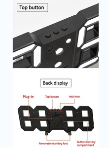 Tốt nhất bán Màn hình màu 3D LED bảng đồng hồ nhiệt độ treo tường lịch kỹ thuật số máy tính để bàn đồng hồ - Product Image 6