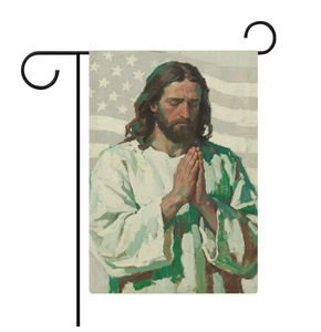 Bandera <span class=keywords><strong>de</strong></span> Jardín <span class=keywords><strong>de</strong></span> Temporada con <span class=keywords><strong>la</strong></span> Frase 'Jesús es <span class=keywords><strong>Dios</strong></span>', Impresa por Ambas Caras, Personalizada para <span class=keywords><strong>Casa</strong></span>, Patio Pequeño, Decoración <span class=keywords><strong>de</strong></span> Bienvenida para Exteriores, Banderas - Product Image 3