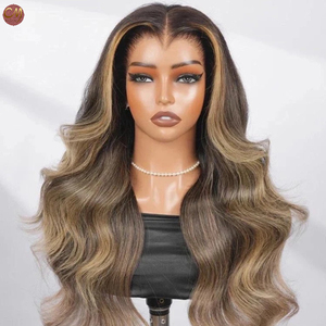 Perruque Lace Frontale Ondulée 13x4 en Cheveux Humains Vierges Brun Mèches Blond <span class=keywords><strong>Miel</strong></span> pour Femmes Noires Prête à Porter - Product Image 3