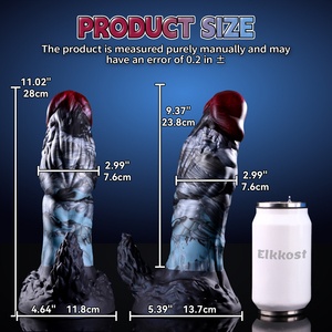 11.02inch Vyrak the Howler Fire and Ashes Sirius Fantasy Creature Suction Cup <b>Dildo</b> Silicone Realistic Adult Novelty Product - Product Image 6