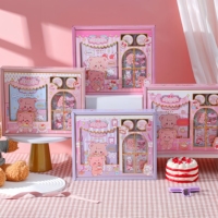 Ensemble cadeau papeterie en gros de haute qualité Kawai enfants ensemble de papeterie scolaire pour boîte-cadeau Zhejiang journal à couverture rigide couleur personnalisée
