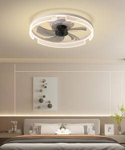 Ventilateur de plafond 2-en-1 ultra-silencieux (<30 dB) avec lumière, montage encastré, 5 pales, moteur DC 6 vitesses, lumière LED dimmable et télécommande/commande par application - Product Image 2