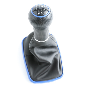 Levier de changement de vitesse à 3/5/6 vitesses en cuir, bleu, manette de vitesse et prise pour voiture VW Golf 4 MK4 GTI R32, Bora Jetta, joystick - Product Image 1