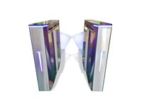 Tourniquets Gater GT-FLP-513 en acier inoxydable avec scanner de codes QR sans contact, verre trempé, protection IP65, réglage bidirectionnel 35°