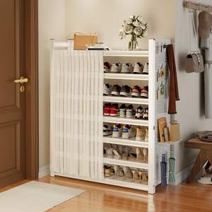 Étagère à chaussures en acier Enen-Iyanen à 4 niveaux, anti-poussière, autoportante, pour entrée, hall, usage domestique - Product Image 3